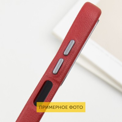 Шкіряний чохол Leather Case Metal Buttons для Xiaomi Redmi A3 Red