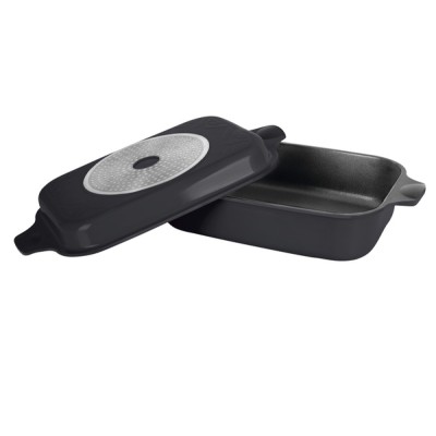 Гусятница RINGEL Zitrone Black Ростер 34x24x13.5 см (6+3л) з кришкою (RG-2108-34 BL)