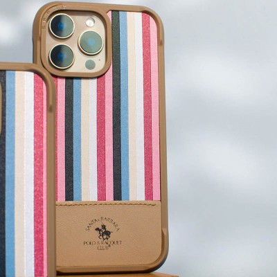Шкіряний чохол Polo Santa Barbara Isaac для Apple iPhone 16 Pro Max (6.9") Champagne gold