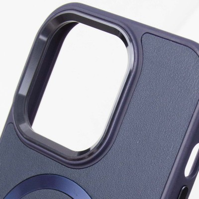 Шкіряний чохол SnapCase with MagSafe для Apple iPhone 12 Pro Max (6.7") Dark Blue