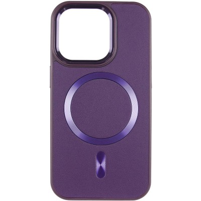 Шкіряний чохол SnapCase with MagSafe для Apple iPhone 13 / 14 (6.1") Dark Purple