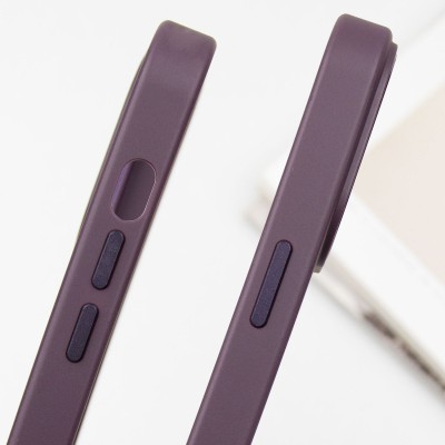 Шкіряний чохол SnapCase with MagSafe для Apple iPhone 13 / 14 (6.1") Dark Purple