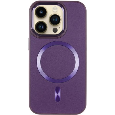 Шкіряний чохол SnapCase with MagSafe для Apple iPhone 13 Pro Max (6.7") Dark Purple