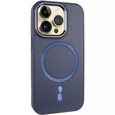 Шкіряний чохол SnapCase with MagSafe для Apple iPhone 15 Pro (6.1") Dark Blue