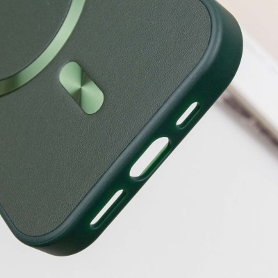 Шкіряний чохол SnapCase with MagSafe для Apple iPhone 15 Pro Max (6.7") Green