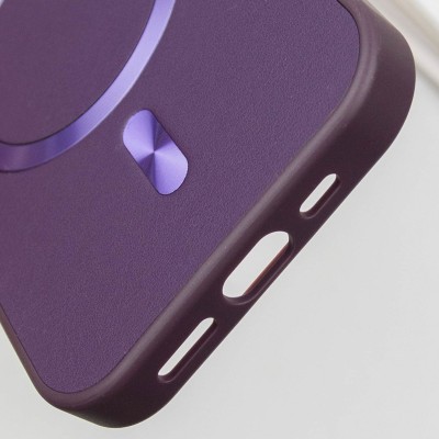 Шкіряний чохол SnapCase with MagSafe для Apple iPhone 16 Pro (6.3") Dark Purple