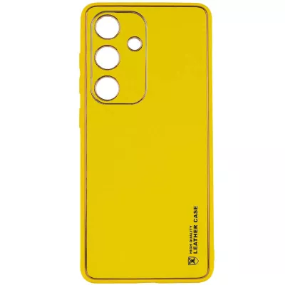 Шкіряний чохол Xshield для Samsung Galaxy S24 Жовтий / Yellow