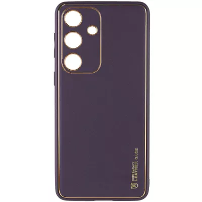 Шкіряний чохол Xshield для Samsung Galaxy S24 Фіолетовий / Dark Purple