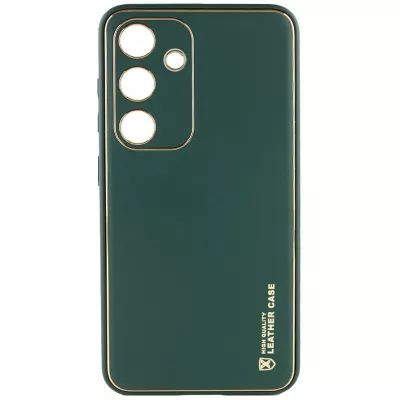 Шкіряний чохол Xshield для Samsung Galaxy S24+ Зелений / Army Green