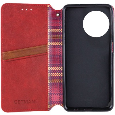Шкіряний чохол книжка GETMAN Cubic (PU) для Realme 11 4G Червоний