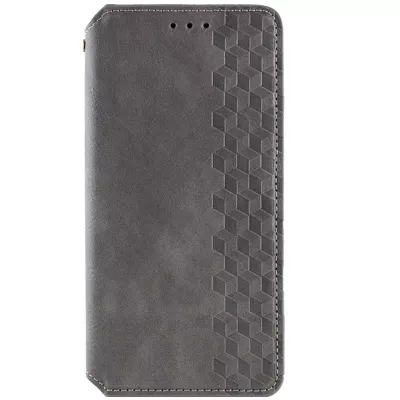 Шкіряний чохол книжка GETMAN Cubic (PU) для Samsung Galaxy A36 5G / A56 5G Сірий