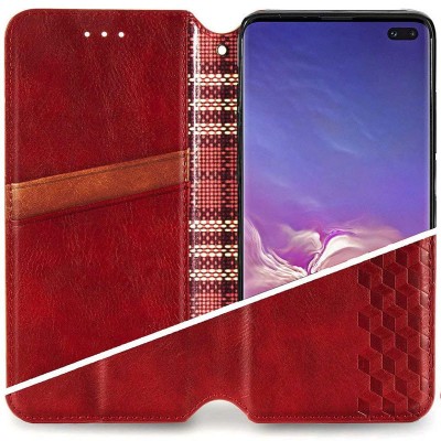 Шкіряний чохол книжка GETMAN Cubic (PU) для Samsung Galaxy A52 4G / A52 5G / A52s Червоний