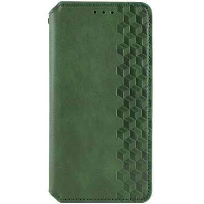 Шкіряний чохол книжка GETMAN Cubic (PU) для Xiaomi Redmi 13C / Poco C65 Зелений