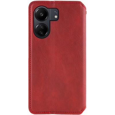 Шкіряний чохол книжка GETMAN Cubic (PU) для Xiaomi Redmi 13C / Poco C65 Червоний