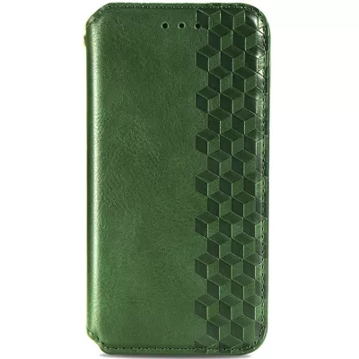 Шкіряний чохол книжка GETMAN Cubic (PU) для Xiaomi Redmi Note 10 Pro / 10 Pro Max Зелений
