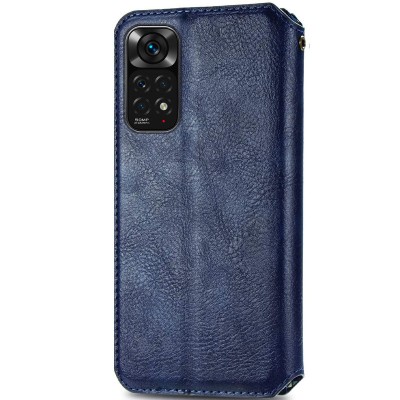 Шкіряний чохол книжка GETMAN Cubic (PU) для Xiaomi Redmi Note 11 (Global) / Note 11S Синій