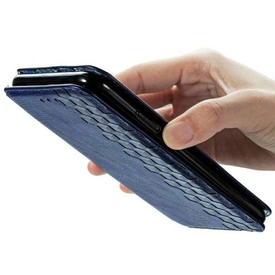 Шкіряний чохол книжка GETMAN Cubic (PU) для Xiaomi Redmi Note 9 / Redmi 10X Синій