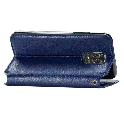 Шкіряний чохол книжка GETMAN Cubic (PU) для Xiaomi Redmi Note 9s / Note 9 Pro / Note 9 Pro Max Синій