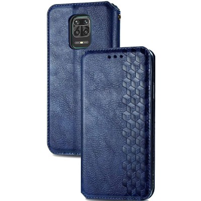 Шкіряний чохол книжка GETMAN Cubic (PU) для Xiaomi Redmi Note 9s / Note 9 Pro / Note 9 Pro Max Синій