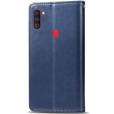 Шкіряний чохол книжка GETMAN Gallant (PU) для Samsung Galaxy A11 Синій