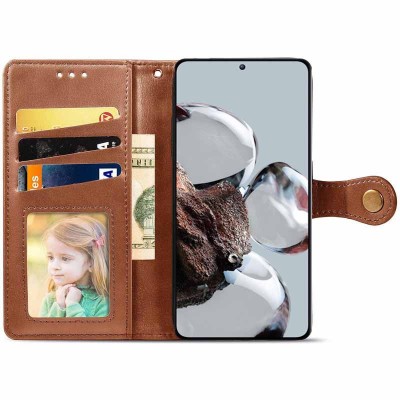 Шкіряний чохол книжка GETMAN Gallant (PU) для Xiaomi 12T / 12T Pro Коричневий
