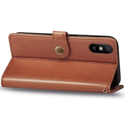 Шкіряний чохол книжка GETMAN Gallant (PU) для Xiaomi Redmi 9A Коричневий