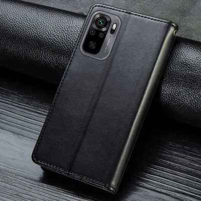 Шкіряний чохол книжка GETMAN Gallant (PU) для Xiaomi Redmi Note 10 / Note 10s Чорний