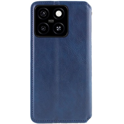 Шкіряний чохол-книжка GETMAN Cubic (PU) для Motorola Moto G75 5G Синій