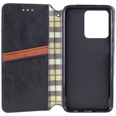 Шкіряний чохол-книжка GETMAN Cubic (PU) для ZTE Blade A75 4G Чорний