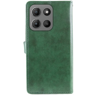 Шкіряний чохол-книжка GETMAN Gallant (PU) для Motorola Moto G15 4G Зелений