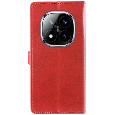 Шкіряний чохол-книжка GETMAN Gallant (PU) для Xiaomi Redmi Note 14 Pro 4G Червоний