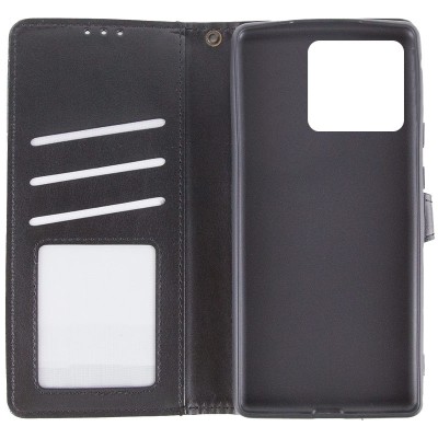 Шкіряний чохол-книжка GETMAN Gallant (PU) для ZTE Blade A75 4G Чорний