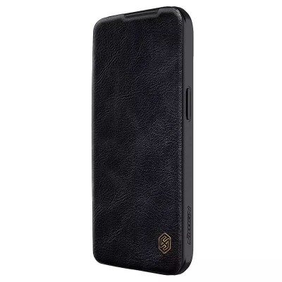 Шкіряний чохол-книжка Nillkin Qin Pro Camshield для Apple iPhone 15 (6.1") Чорний