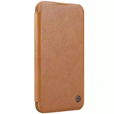 Шкіряний чохол-книжка Nillkin Qin Prop для Apple iPhone 16 (6.1") Brown