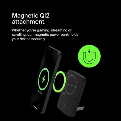 Акумулятор портативний літій-іонний Power Bank Belkin 8000мА·год, 15Вт, MagSafe Qi2, чорний (BPD007BTBK)
