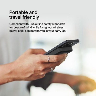 Акумулятор портативний літій-іонний Power Bank Belkin 8000мА·год, 15Вт, MagSafe Qi2, чорний (BPD007BTBK)
