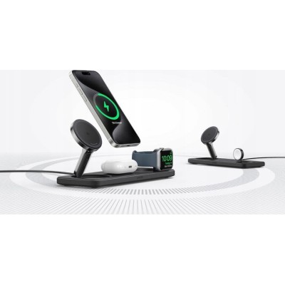 Бездротовий зарядний пристрій ANKER MagGo Wireless Charging Station 15W 3-in-1 Pad (Чорний)