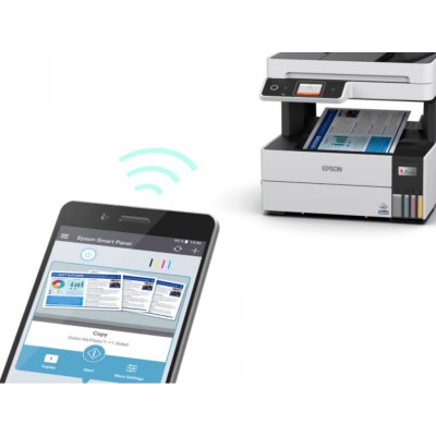 БФП ink color A4 Epson EcoTank L6490 37_23 ppm Fax ADF Duplex USB Ethernet Wi-Fi 4 inks Pigment (C11CJ88405)