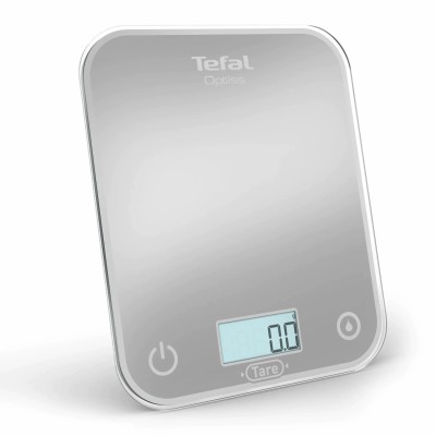 Ваги Tefal кухонні Optiss, 5кг, AAAx2 в комплекті, скло, срібло (BC50U4V0)