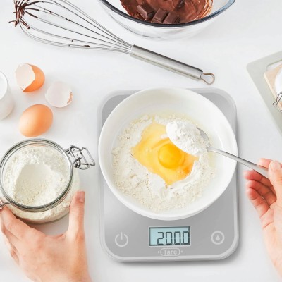 Ваги Tefal кухонні Optiss, 5кг, AAAx2 в комплекті, скло, срібло (BC50U4V0)