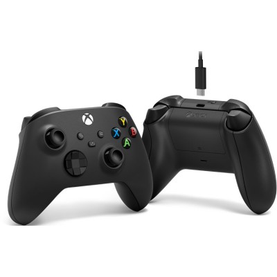 Геймпад Microsoft Xbox Series X | S Wireless Controller Carbon Black + USB Cable (XOA-0010/1V8-00001/1V8-00002)