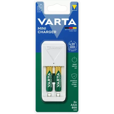 Зарядний пристрій Varta Mini Charger 2хNI MH AAA800 мА•h