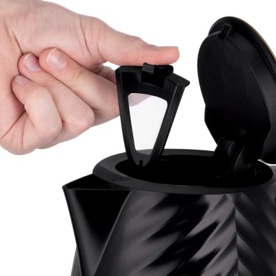 Електрочайник Russell Hobbs Groove Black, 1.7л, пластик, Strix, чорний (26380-70)