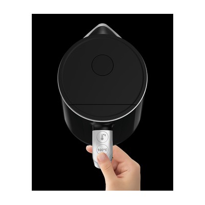 Електрочайник Tefal DIGITAL, 1.7л, LED дисплей, з подвійними стінками, глянець, чорний (KO851830)
