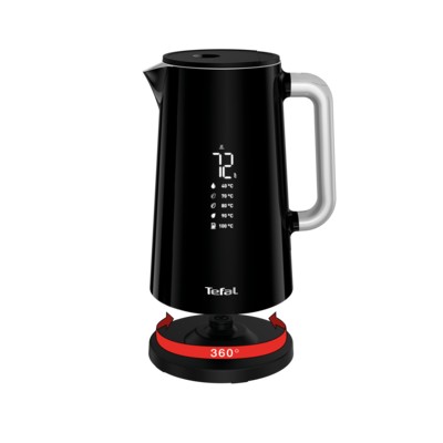 Електрочайник Tefal DIGITAL, 1.7л, LED дисплей, з подвійними стінками, глянець, чорний (KO851830)