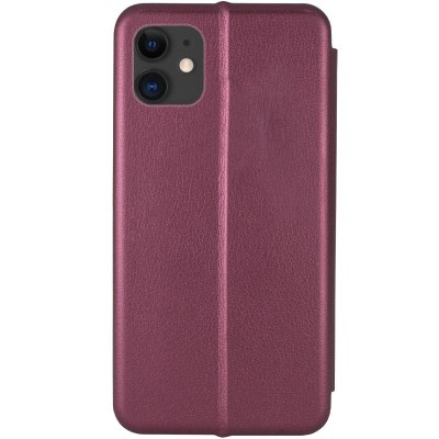 Шкіряний чохол-книжка Classy для Apple iPhone 13 (6.1") Бордовий