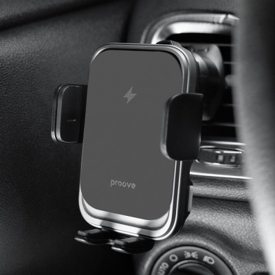 Автомобільний тримач з Бездротовим ЗП Proove Nitro Charge 15W (WHNC15002005) matte black