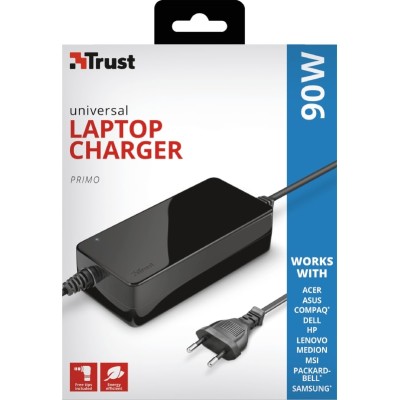 Адаптер живлення Trust Primo 90W-19V Universal Laptop, чорний Адаптер живлення Trust Primo 90W-19V Universal Laptop, чорний