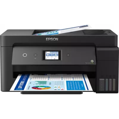 БФП ink color A3 Epson EcoTank L14150 38_24 ppm Fax ADF Duplex USB Ethernet Wi-Fi 4 inks Black Pigment (C11CH96404)