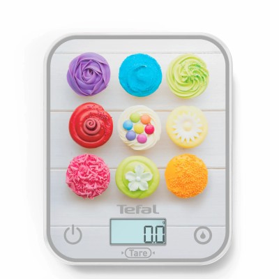 Ваги Tefal кухонні Optiss Cake Pops, 5кг, AAAx2 в комплекті, скло, різнокольорові (BC50D4V0) Ваги Tefal кухонні Optiss Cake Pops, 5кг, AAAx2 в комплекті, скло, різнокольорові (BC50D4V0)
